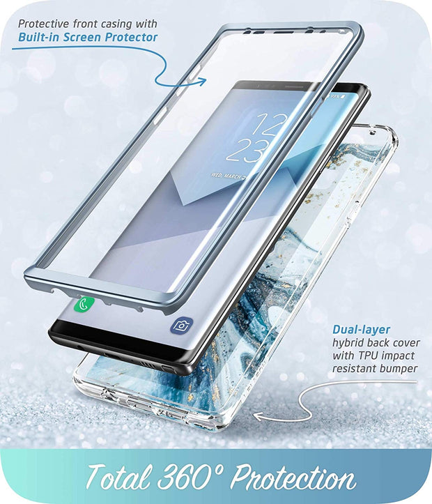 Galaxy Note9 Cosmo Case - Marble Blue