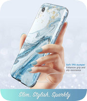 iPhone XR Cosmo Case-Marble Blue