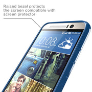 HTC One (M9) Halo Case-Clear/Navy