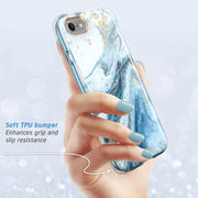 iPhone SE Cosmo Case-Marble Blue