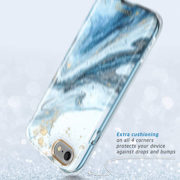 iPhone SE Cosmo Case-Marble Blue