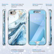 iPhone SE Cosmo Case-Marble Blue