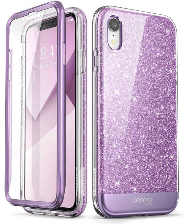 iPhone XR Cosmo Case-Glitter Purple