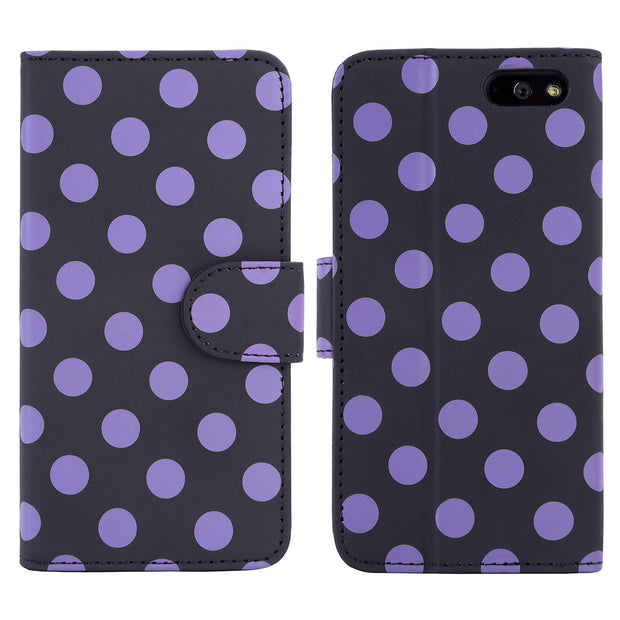 Amazon Fire Leather Book Case-Purple/Black
