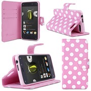 Amazon Fire Leather Book Case-White/Pink
