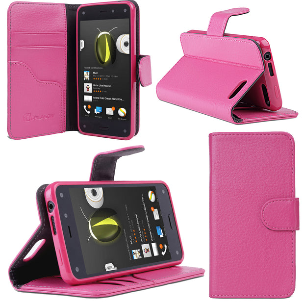 Amazon Fire Leather Book Case-Pink