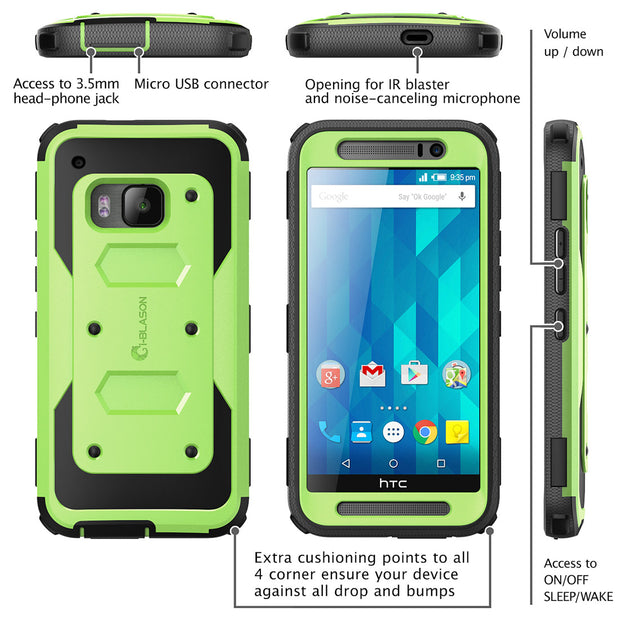 HTC One (M9) Armorbox Case-Green