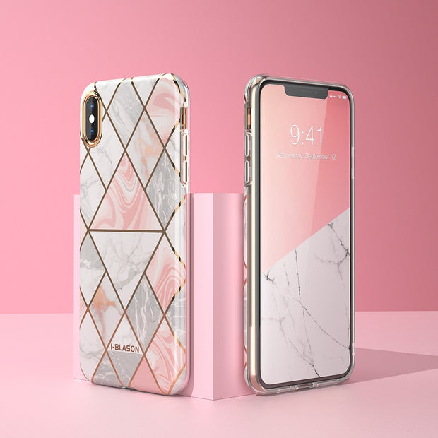 iPhone XS Max Cosmo Lite Case-Marble Pink