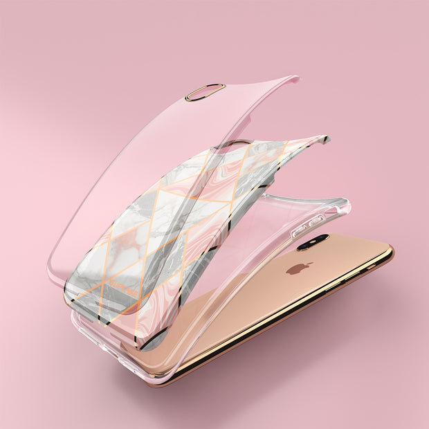 iPhone XS Max Cosmo Lite Case-Marble Pink