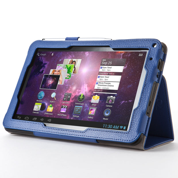 TMAX 9 Inch HD Leather Book Case-navy