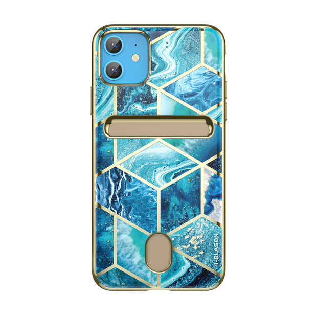 iPhone 11 Cosmo Wallet Case(open box)-Ocean Blue