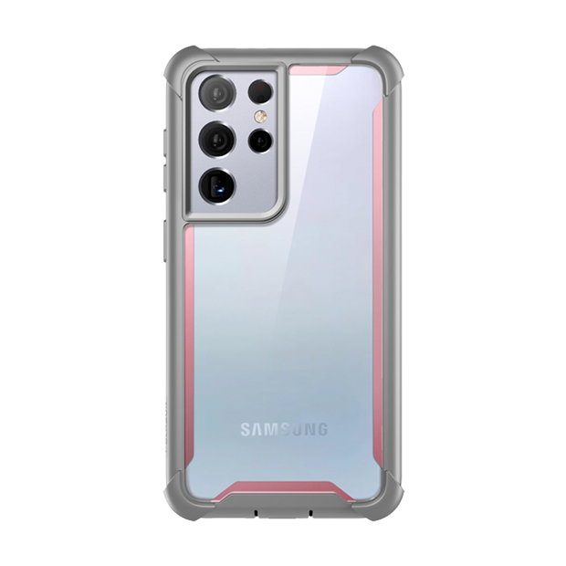 Galaxy S21 Ultra Ares Clear Rugged Case - Pink