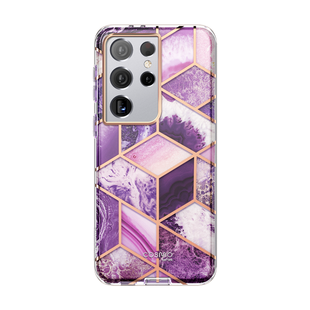 Galaxy S21 Ultra Cosmo Case - Marble Purple