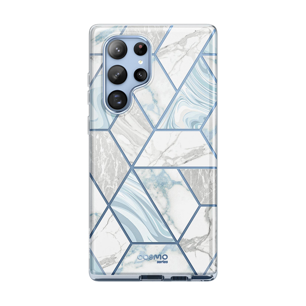 Galaxy S22 Ultra Cosmo Case - Marble Blue