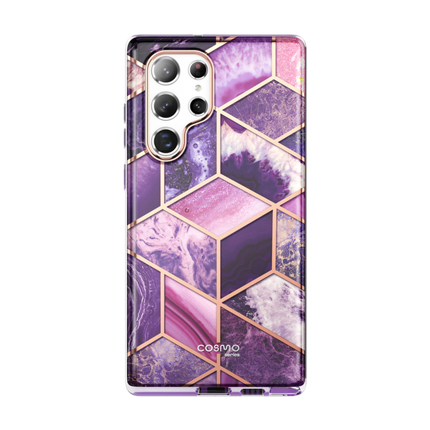 Galaxy S22 Ultra Cosmo Case - Marble Purple