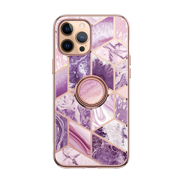 iPhone 12 Pro Cosmo Snap Case - Marble Purple