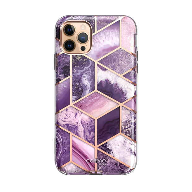 iPhone 12 Pro Cosmo Case - Marble Purple