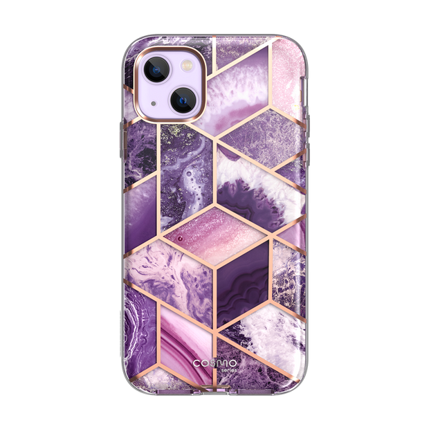 iPhone 14 Plus Cosmo Case - Marble Purple