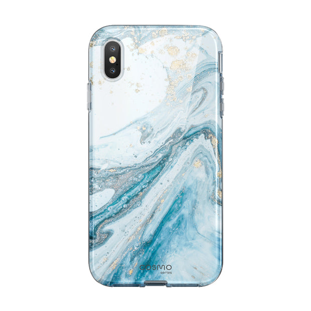 iPhone XS Max Cosmo Case-Marble Blue