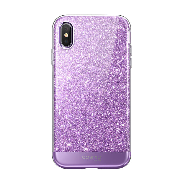 iPhone XS | X Cosmo Case-Glitter Purple