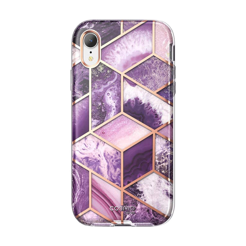 iPhone XR Cosmo Case-Marble Purple i-Blason