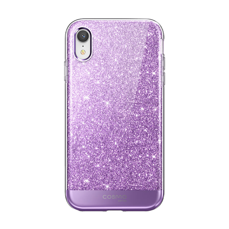 iPhone XR Cosmo Case-Glitter Purple i-Blason