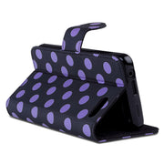 Amazon Fire Leather Book Case-Purple/Black