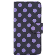 Amazon Fire Leather Book Case-Purple/Black