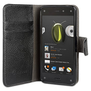 Amazon Fire Leather Book Case-Black