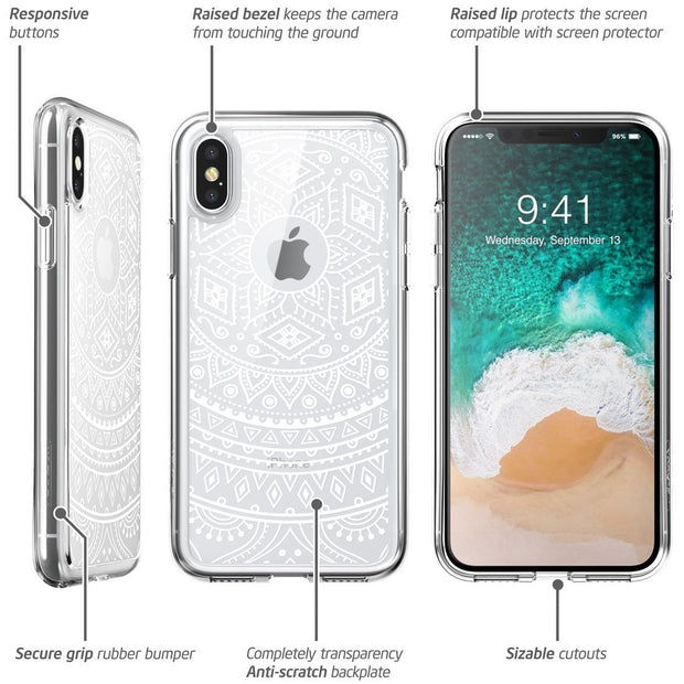 iPhone XS | X Halo Case-White Lace