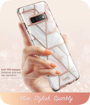 Galaxy S10 Cosmo Case- Marble Pink