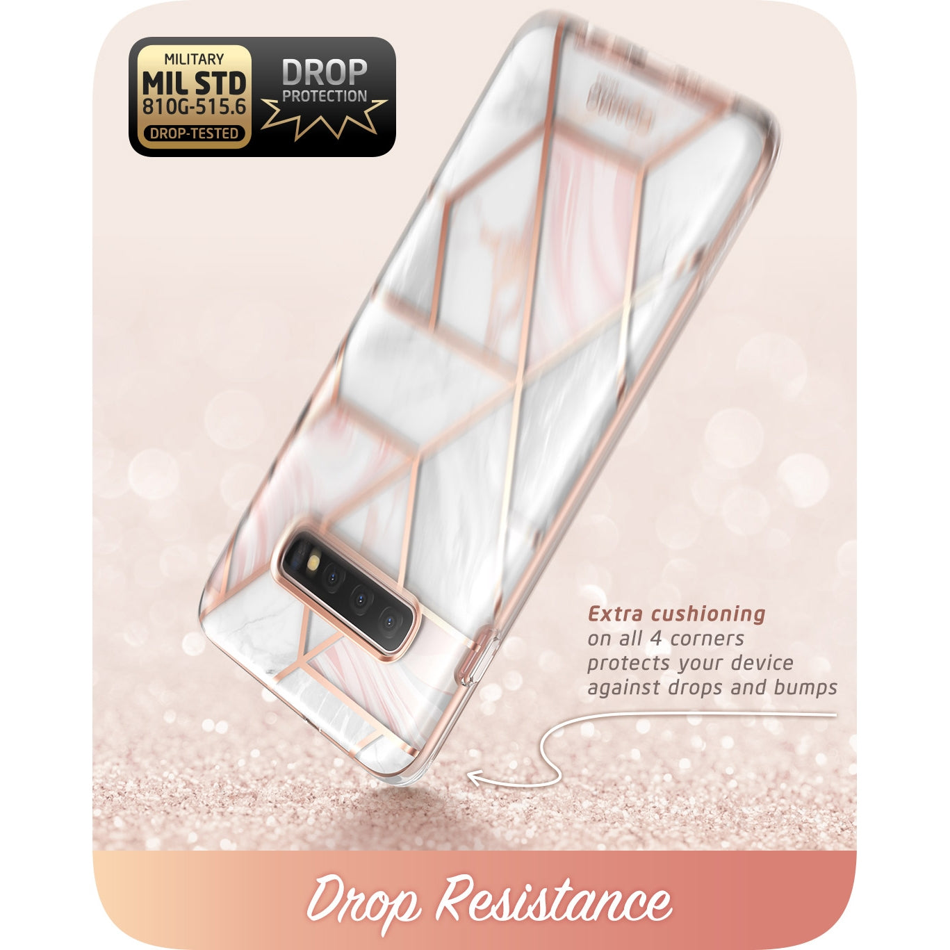Galaxy S10 Plus Cosmo Case - Marble Pink | i-Blason