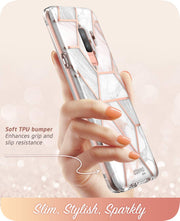 Samsung Galaxy S9 Plus Cosmo Case - Marble Pink