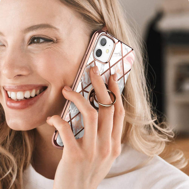 iPhone 11 Cosmo Snap Case-Marble Pink