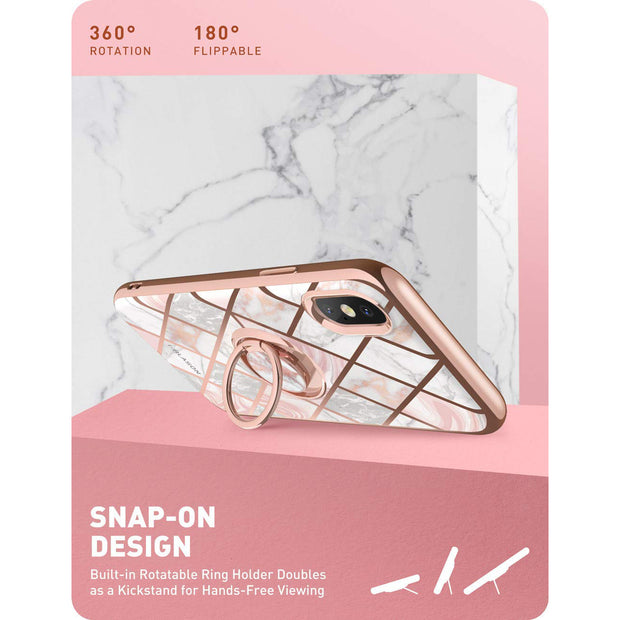 iPhone XS | X Cosmo Snap Case-Marble Pink