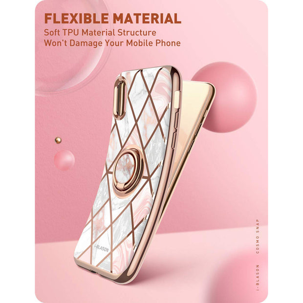 iPhone XS Max Cosmo Snap Case-Marble Pink