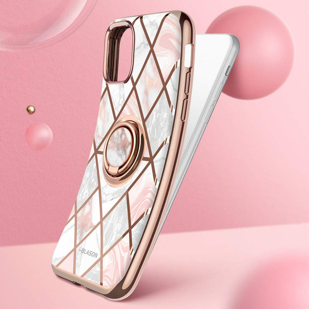 iPhone 11 Cosmo Snap Case-Marble Pink