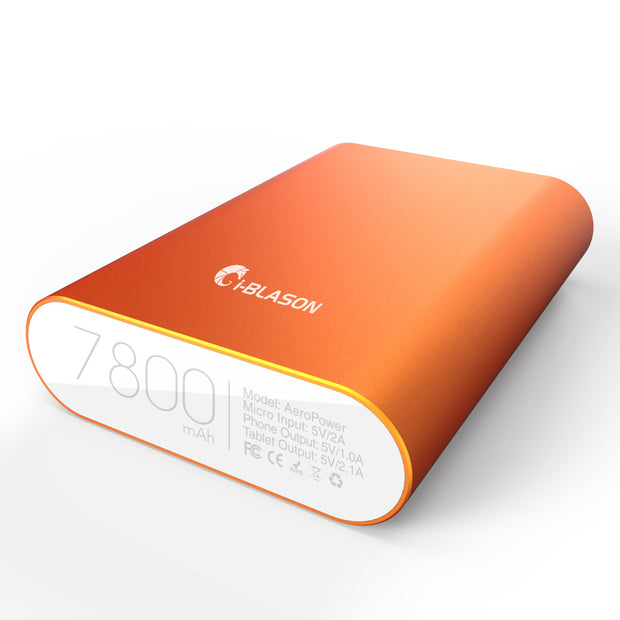 3 Port 7800 mAh Power Bank - Orange