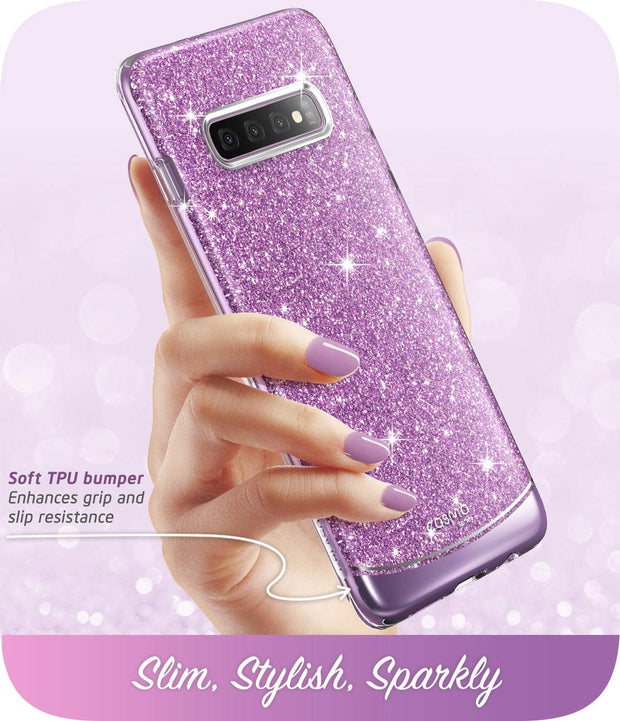 Galaxy S10 Cosmo Case - Glitter Purple