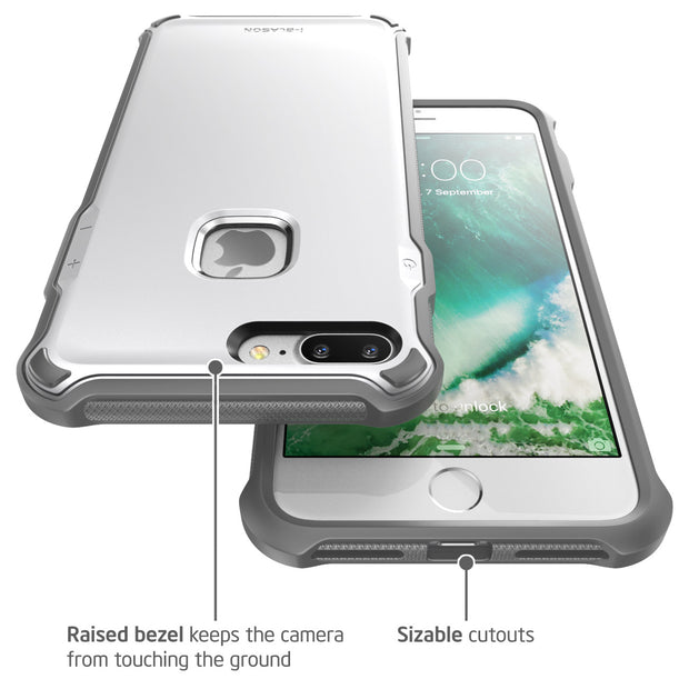 iPhone 7 Plus Venom Case-Metallic White