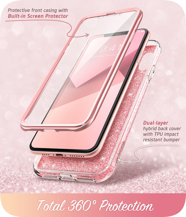 iPhone XS | X Cosmo Case-Glitter Pink