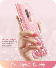 Samsung Galaxy S9 Plus Cosmo Case - Glitter Pink