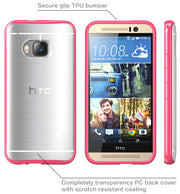 HTC One (M9) Halo Case-Clear/Pink