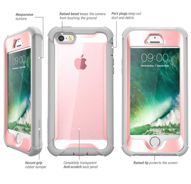 iPhone SE Ares Full Body Protective Case -Pink