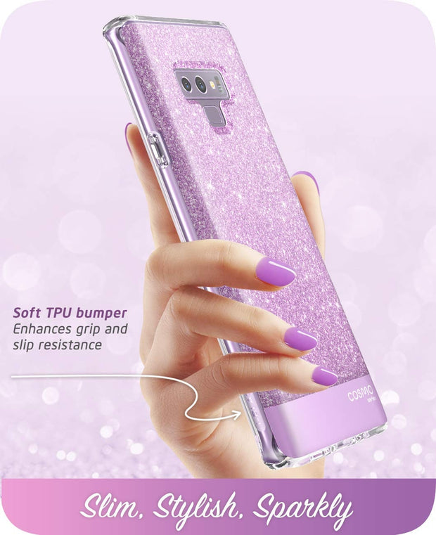 Galaxy Note9 Cosmo Case - Glitter Purple