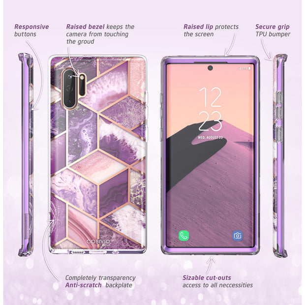 Galaxy Note10 Cosmo Case - Marble Purple