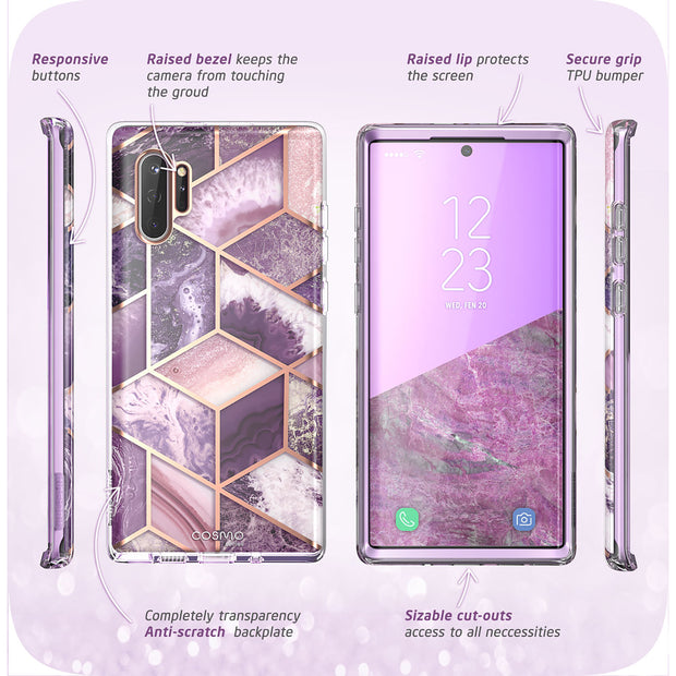 Galaxy Note10 Plus Cosmo Case - Marble Purple