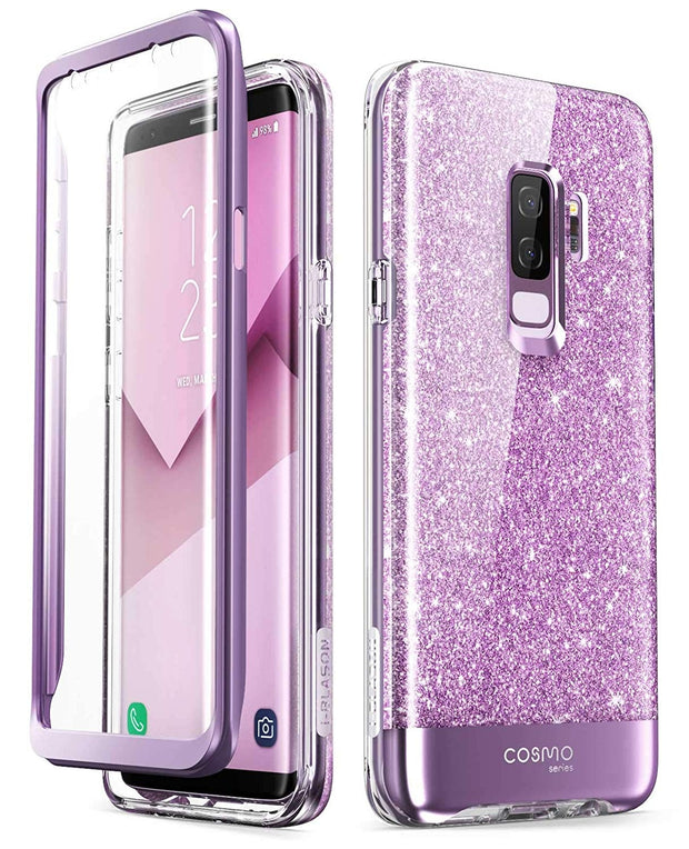 pit Overzicht Los Samsung Galaxy S9 Plus Cosmo Case - Glitter Purple | i-Blason