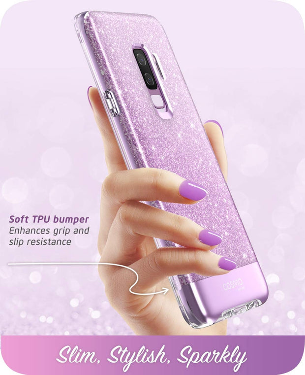 Samsung Galaxy S9 Plus Cosmo Case - Glitter Purple