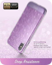 iPhone XS Max Cosmo Case-Glitter Purple